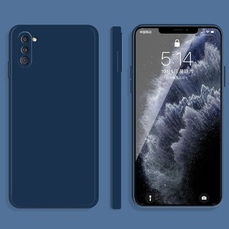 For Samsung Galaxy A11 Solid Color Imitation Liquid Silicone Straight Edge Dropproof Full Coverage Protective Case