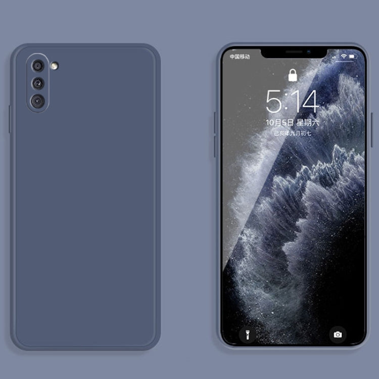 For Samsung Galaxy A11 Solid Color Imitation Liquid Silicone Straight Edge Dropproof Full Coverage Protective Case