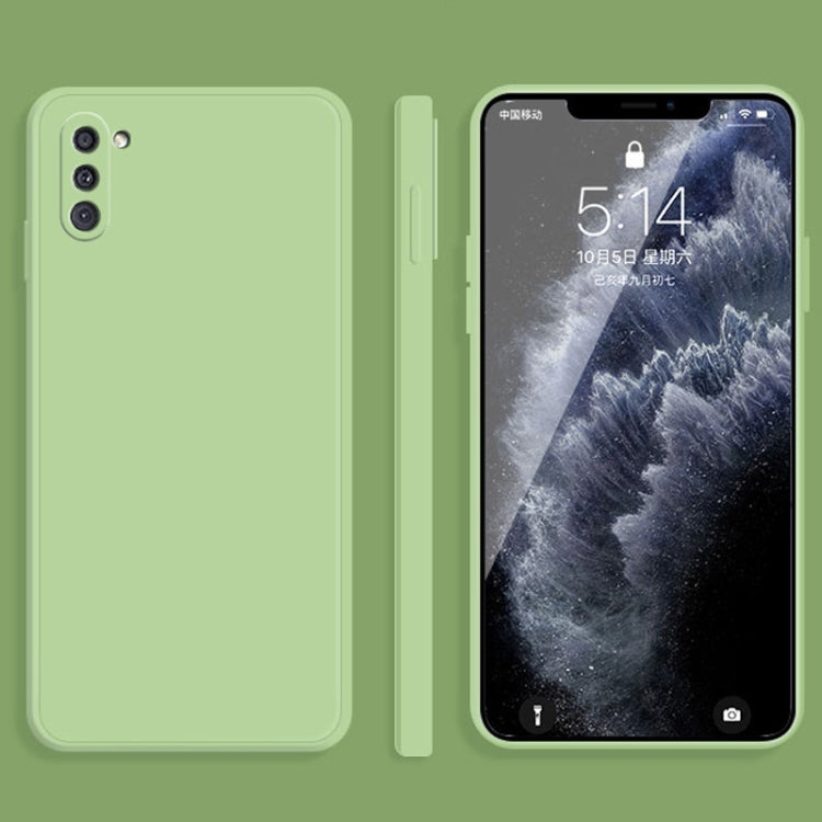 For Samsung Galaxy A11 Solid Color Imitation Liquid Silicone Straight Edge Dropproof Full Coverage Protective Case