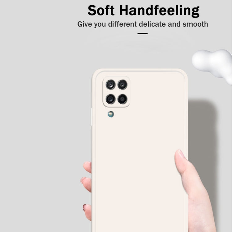For Samsung Galaxy A12 5G Solid Color Imitation Liquid Silicone Straight Edge Dropproof Full Coverage Protective Case
