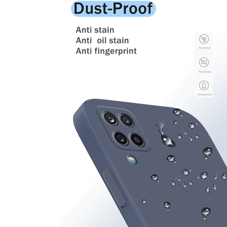 For Samsung Galaxy A12 5G Solid Color Imitation Liquid Silicone Straight Edge Dropproof Full Coverage Protective Case