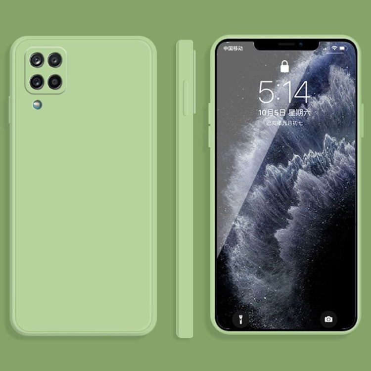 For Samsung Galaxy A12 5G Solid Color Imitation Liquid Silicone Straight Edge Dropproof Full Coverage Protective Case