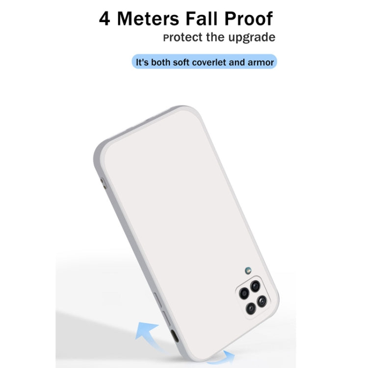 For Samsung Galaxy A12 5G Solid Color Imitation Liquid Silicone Straight Edge Dropproof Full Coverage Protective Case