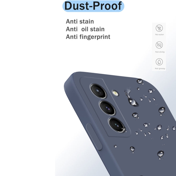 For Samsung Galaxy S21 5G Solid Color Imitation Liquid Silicone Straight Edge Dropproof Full Coverage Protective Case