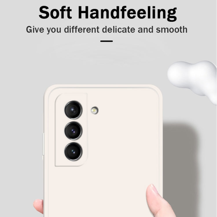 For Samsung Galaxy S21 5G Solid Color Imitation Liquid Silicone Straight Edge Dropproof Full Coverage Protective Case