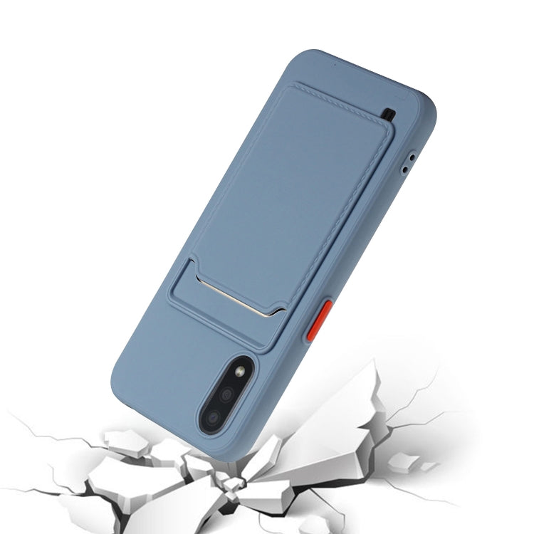 For Samsung Galaxy A01 Card Slot Design Shockproof TPU Protective Case