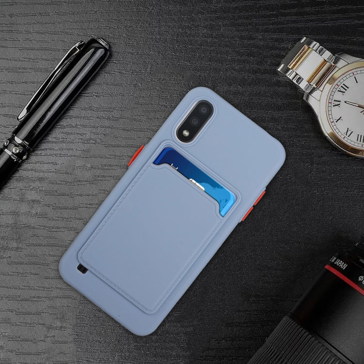 For Samsung Galaxy A01 Card Slot Design Shockproof TPU Protective Case