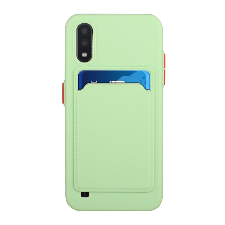 For Samsung Galaxy A01 Card Slot Design Shockproof TPU Protective Case