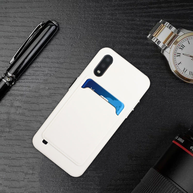 For Samsung Galaxy A01 Card Slot Design Shockproof TPU Protective Case