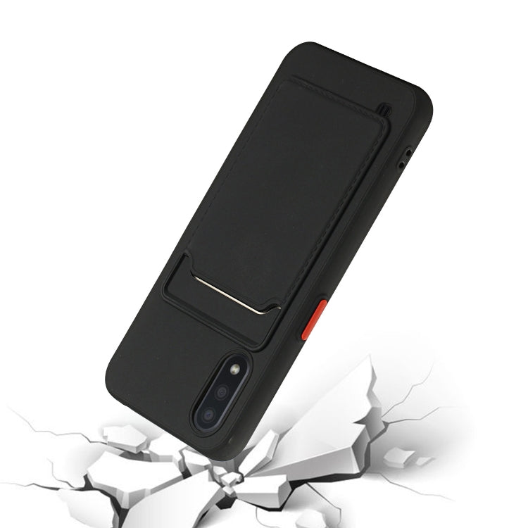 For Samsung Galaxy A01 Card Slot Design Shockproof TPU Protective Case