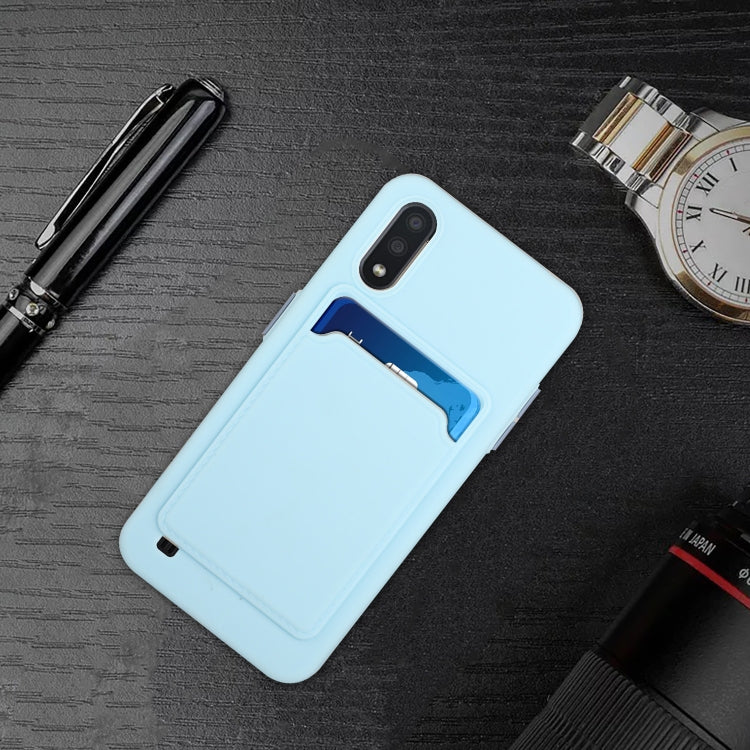 For Samsung Galaxy A01 Card Slot Design Shockproof TPU Protective Case