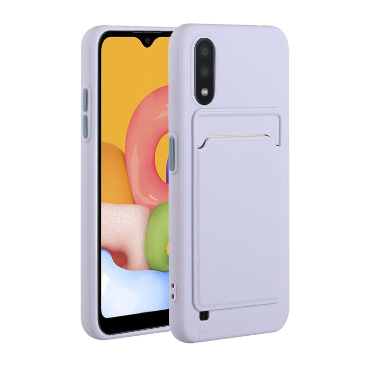 For Samsung Galaxy A01 Card Slot Design Shockproof TPU Protective Case