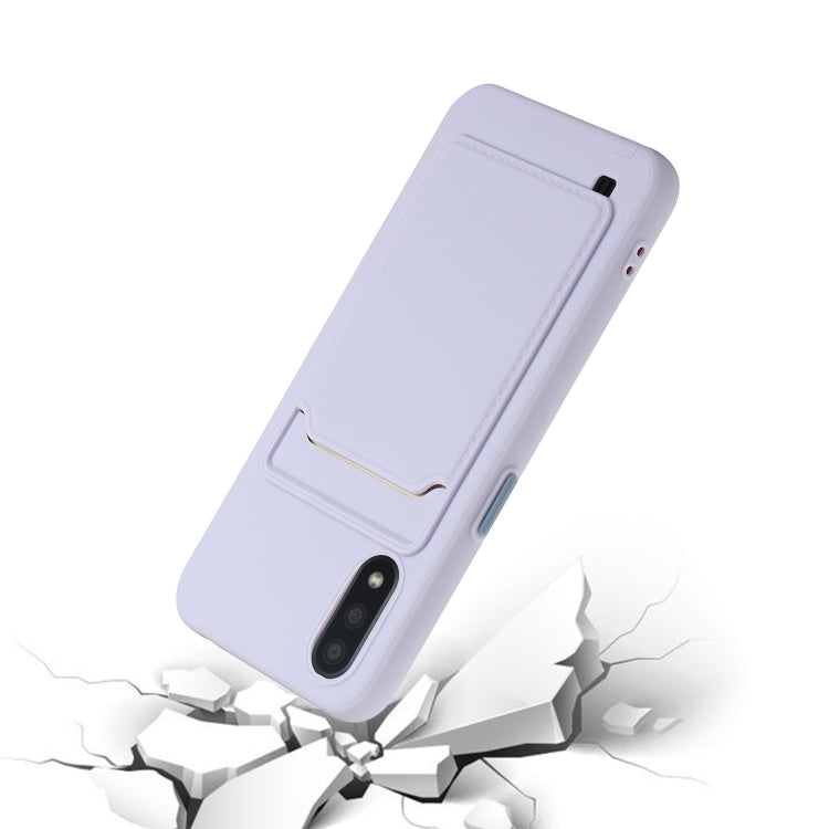 For Samsung Galaxy A01 Card Slot Design Shockproof TPU Protective Case