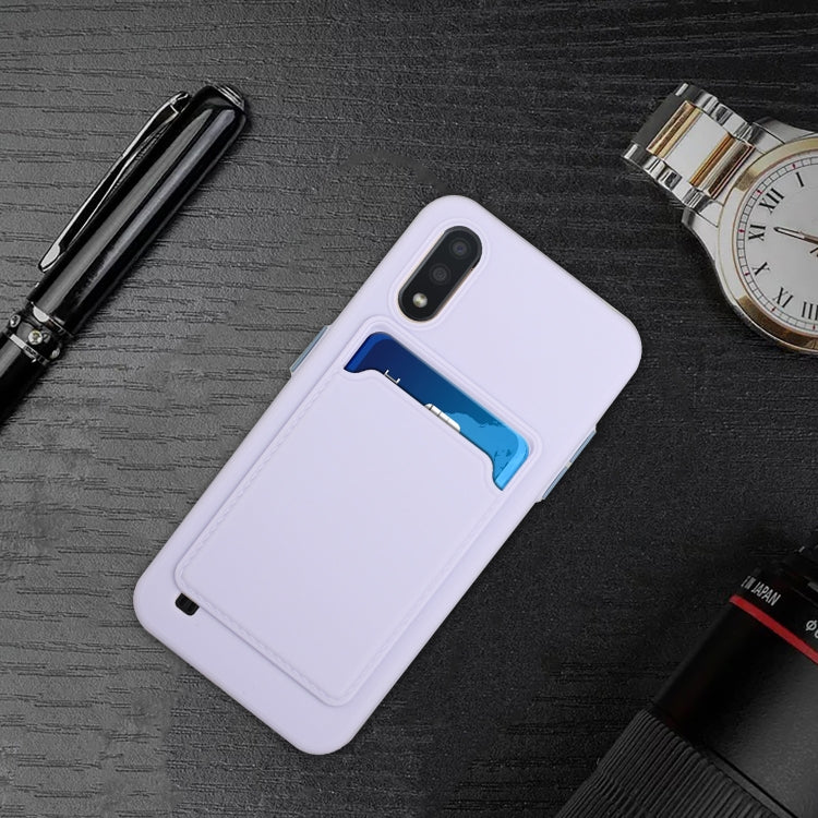 For Samsung Galaxy A01 Card Slot Design Shockproof TPU Protective Case