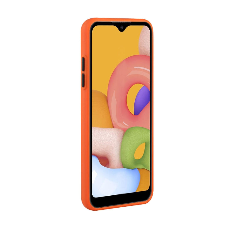 For Samsung Galaxy A01 Card Slot Design Shockproof TPU Protective Case