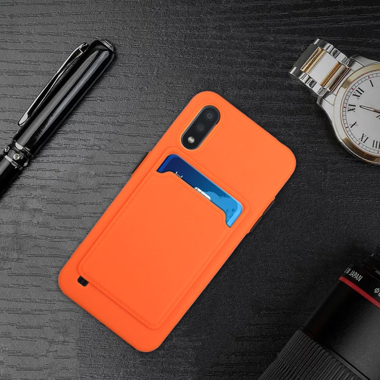 For Samsung Galaxy A01 Card Slot Design Shockproof TPU Protective Case