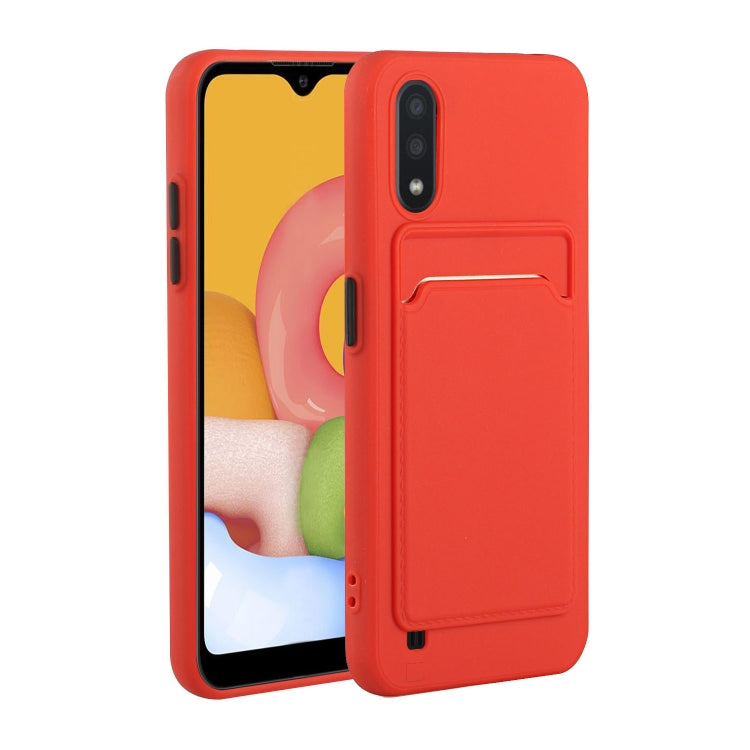 For Samsung Galaxy A01 Card Slot Design Shockproof TPU Protective Case