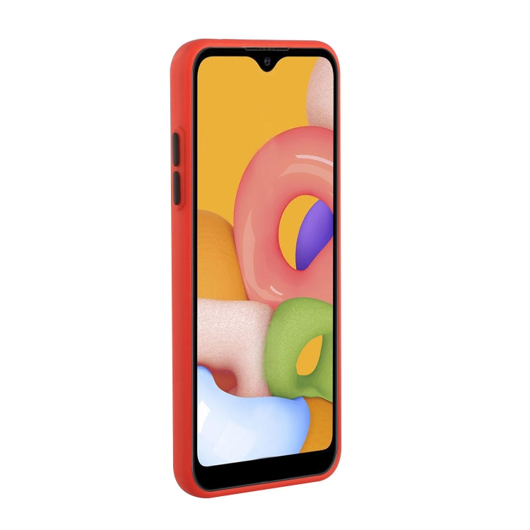 For Samsung Galaxy A01 Card Slot Design Shockproof TPU Protective Case
