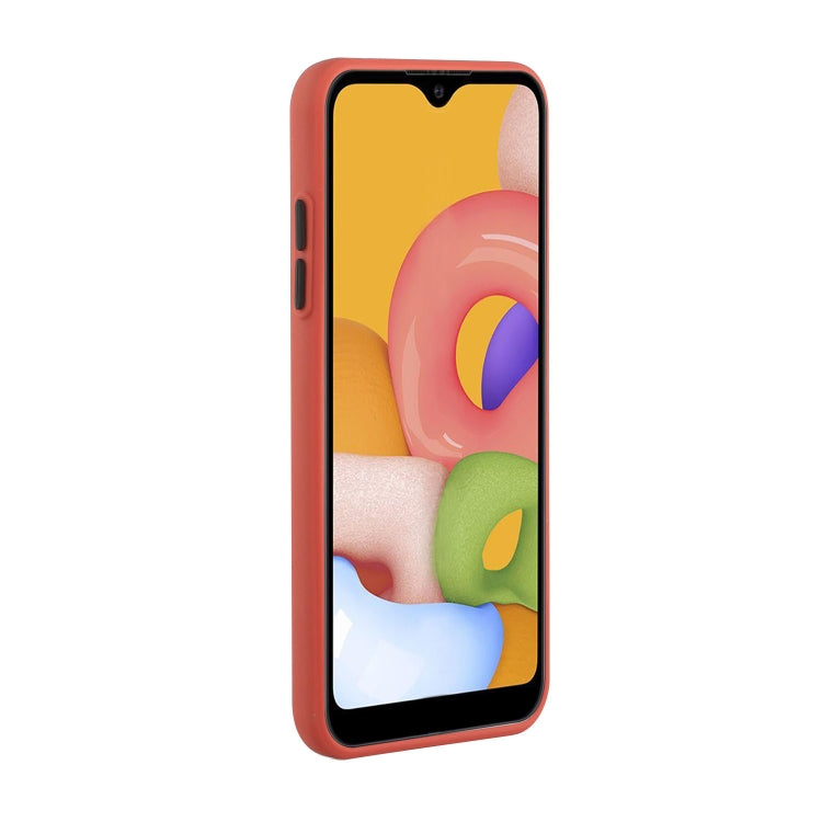 For Samsung Galaxy A01 Card Slot Design Shockproof TPU Protective Case