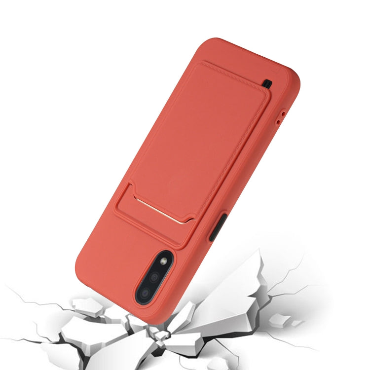 For Samsung Galaxy A01 Card Slot Design Shockproof TPU Protective Case