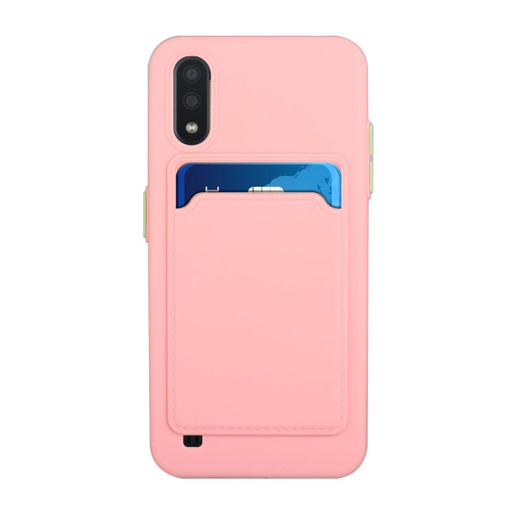 For Samsung Galaxy A01 Card Slot Design Shockproof TPU Protective Case