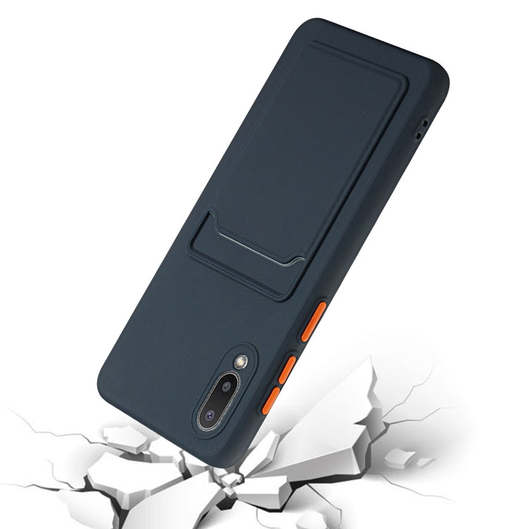 For Samsung Galaxy A02 Card Slot Design Shockproof TPU Protective Case