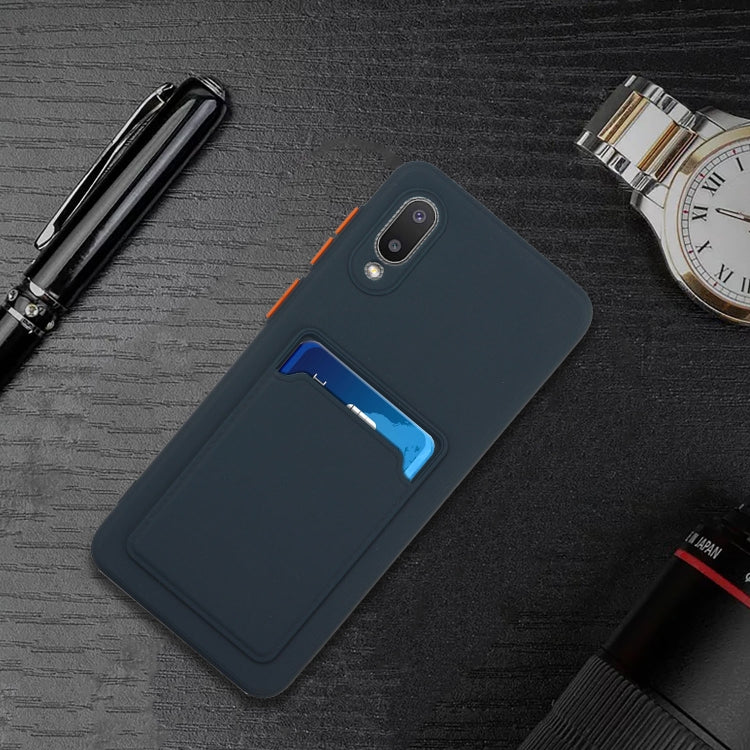 For Samsung Galaxy A02 Card Slot Design Shockproof TPU Protective Case
