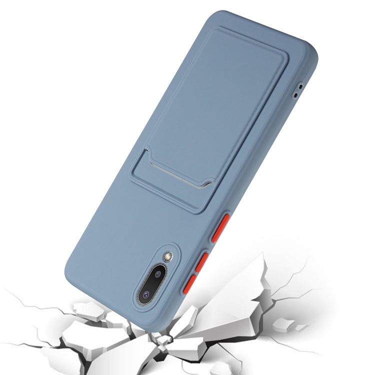 For Samsung Galaxy A02 Card Slot Design Shockproof TPU Protective Case
