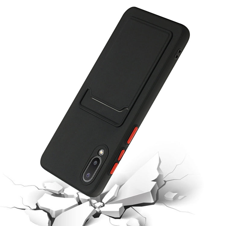 For Samsung Galaxy A02 Card Slot Design Shockproof TPU Protective Case