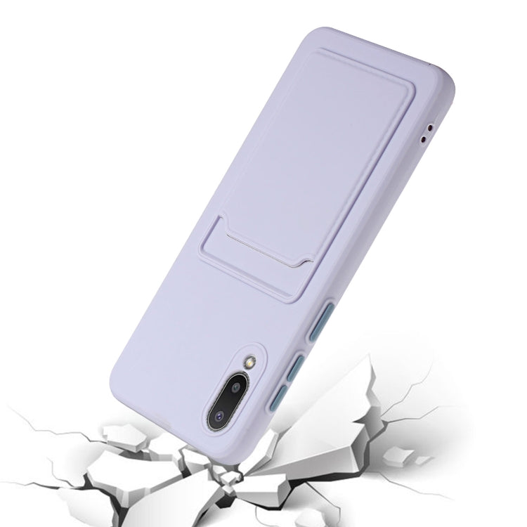 For Samsung Galaxy A02 Card Slot Design Shockproof TPU Protective Case