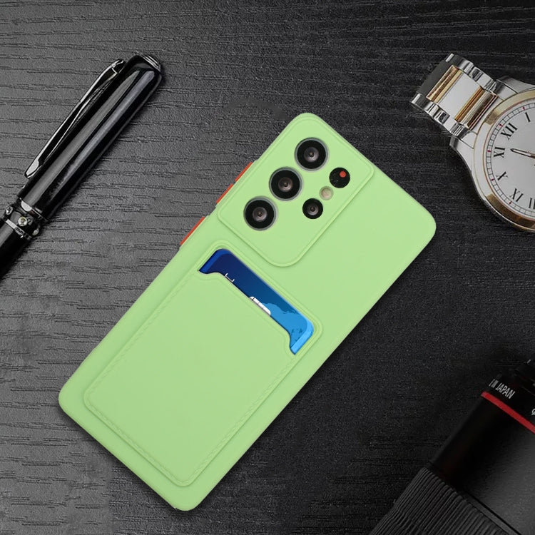 For Samsung Galaxy S21 Ultra 5G Card Slot Design Shockproof TPU Protective Case