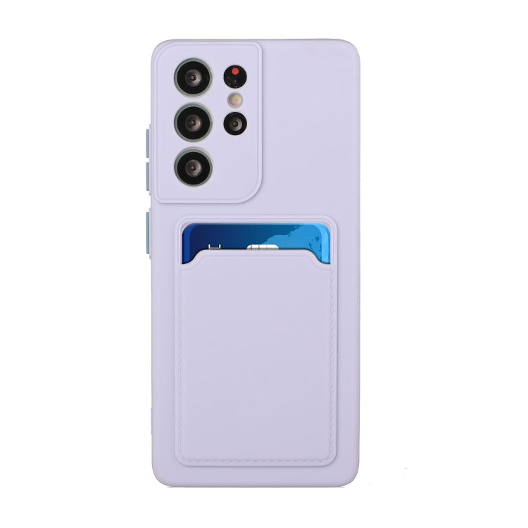 For Samsung Galaxy S21 Ultra 5G Card Slot Design Shockproof TPU Protective Case
