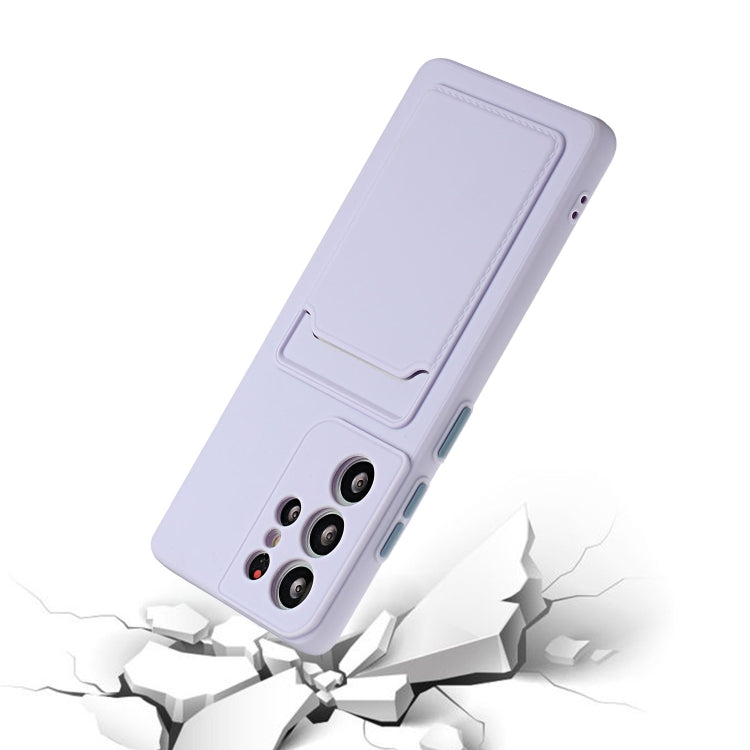 For Samsung Galaxy S21 Ultra 5G Card Slot Design Shockproof TPU Protective Case