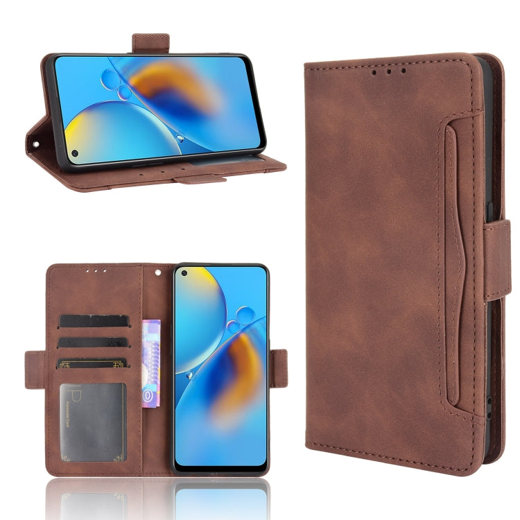 For OPPO A74 4G / F19 4G Skin Feel Calf Pattern Horizontal Flip Leather Case with Holder & Card Slots & Photo Frame