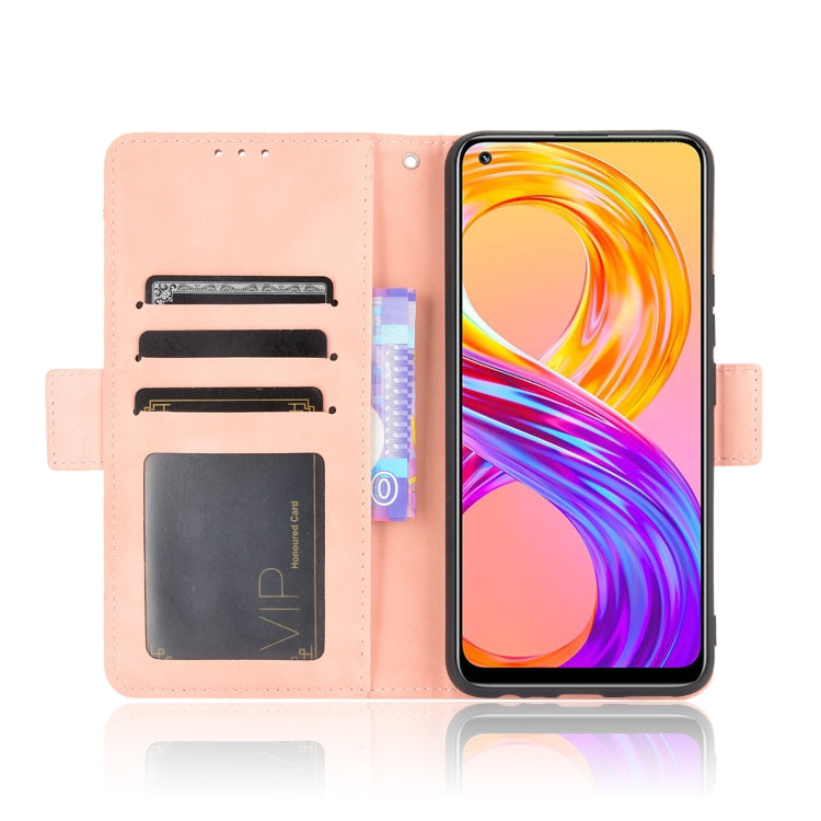 For OPPO Realme 8 4G / Realme 8 Pro 4G Skin Feel Calf Pattern Horizontal Flip Leather Case with Holder & Card Slots & Photo Frame