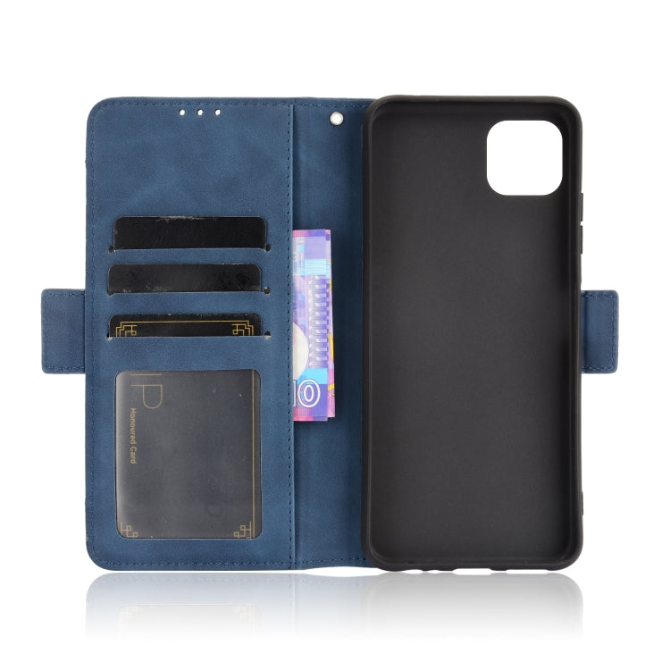 For Samsung Galaxy A22 5G Skin Feel Calf Pattern Horizontal Flip Leather Case with Holder & Card Slots & Photo Frame