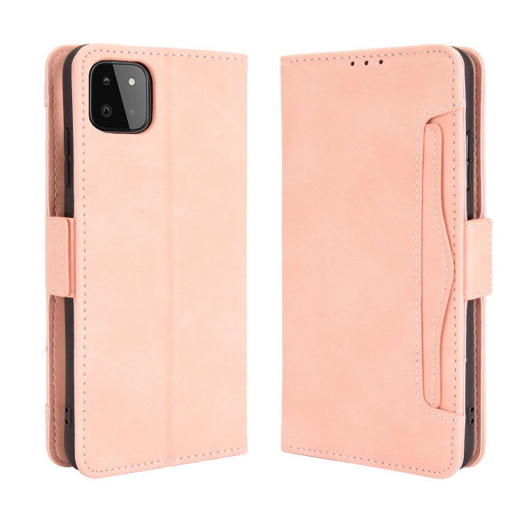 For Samsung Galaxy A22 5G Skin Feel Calf Pattern Horizontal Flip Leather Case with Holder & Card Slots & Photo Frame