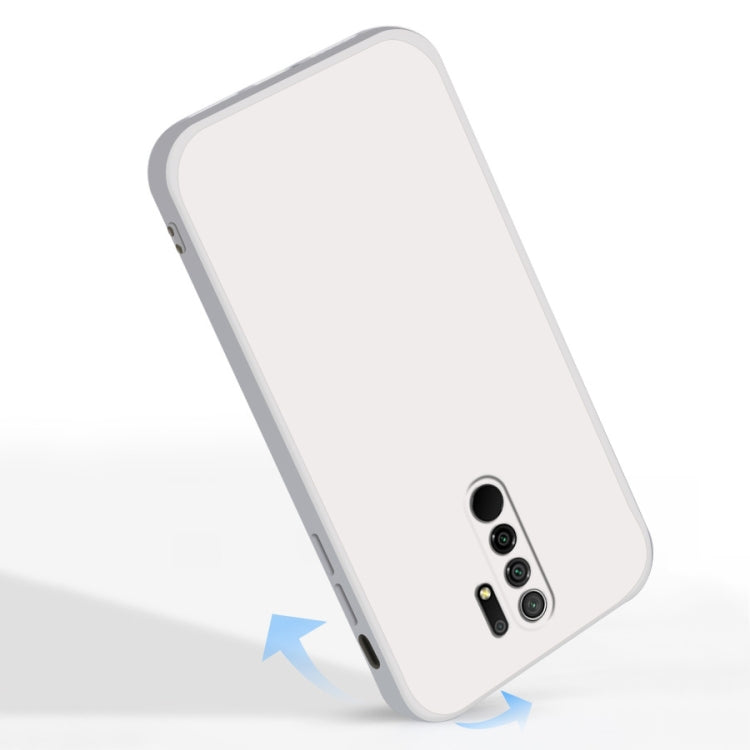 For Xiaomi Redmi 9 Solid Color Imitation Liquid Silicone Straight Edge Dropproof Full Coverage Protective Case