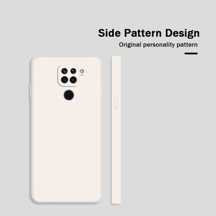 For Xiaomi Redmi 10X 4G Solid Color Imitation Liquid Silicone Straight Edge Dropproof Full Coverage Protective Case