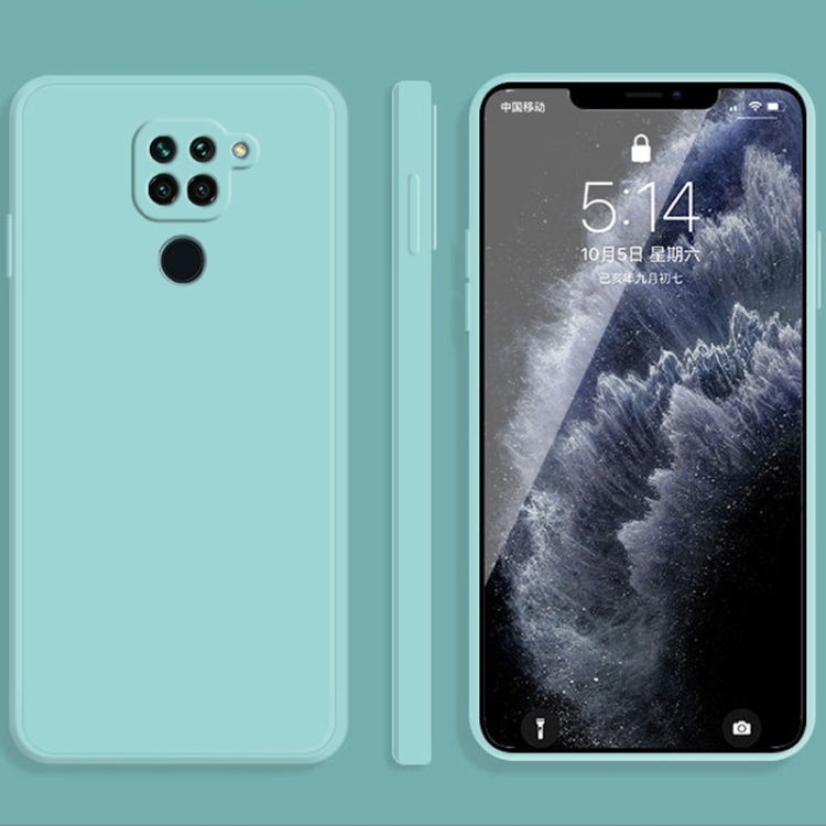 For Xiaomi Redmi 10X 4G Solid Color Imitation Liquid Silicone Straight Edge Dropproof Full Coverage Protective Case