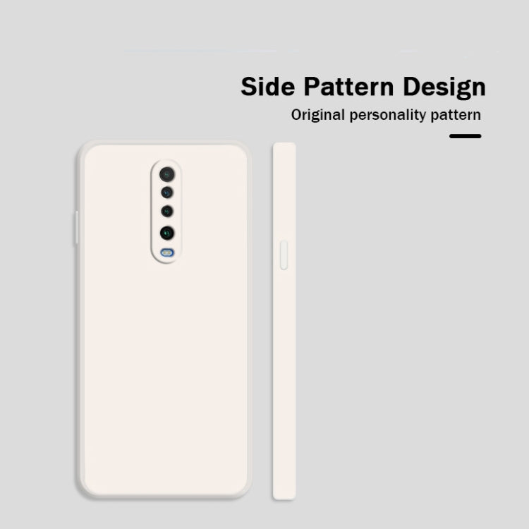 For Xiaomi Redmi K30 Solid Color Imitation Liquid Silicone Straight Edge Dropproof Full Coverage Protective Case