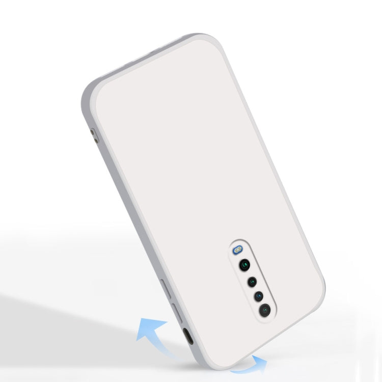 For Xiaomi Redmi K30 Solid Color Imitation Liquid Silicone Straight Edge Dropproof Full Coverage Protective Case