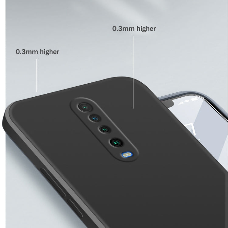 For Xiaomi Redmi K30 Solid Color Imitation Liquid Silicone Straight Edge Dropproof Full Coverage Protective Case