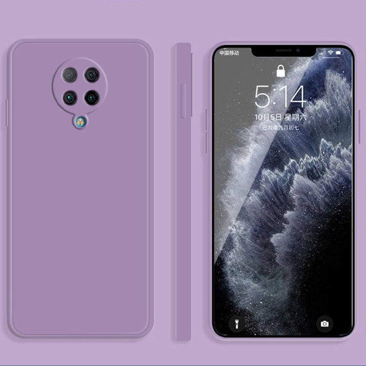 For Xiaomi Redmi K30 Pro Solid Color Imitation Liquid Silicone Straight Edge Dropproof Full Coverage Protective Case