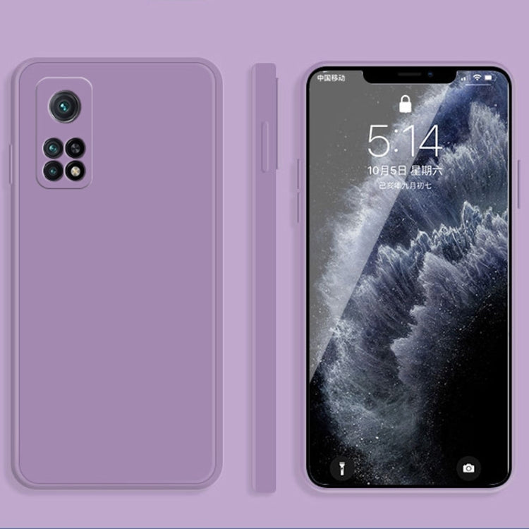 For Xiaomi Redmi K30S Solid Color Imitation Liquid Silicone Straight Edge Dropproof Full Coverage Protective Case