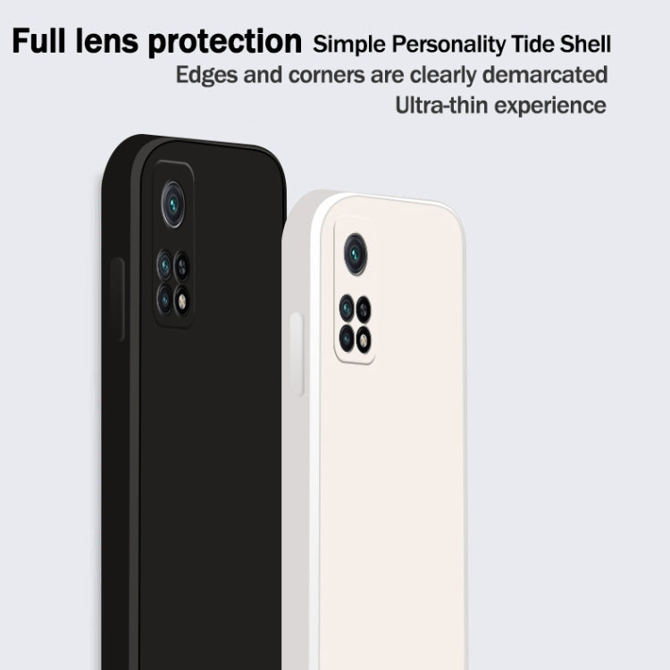 For Xiaomi Redmi K30S Solid Color Imitation Liquid Silicone Straight Edge Dropproof Full Coverage Protective Case