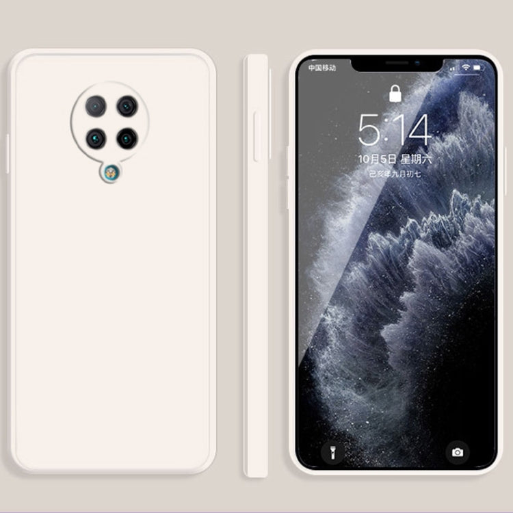 For Xiaomi Redmi K30 Ultra Solid Color Imitation Liquid Silicone Straight Edge Dropproof Full Coverage Protective Case