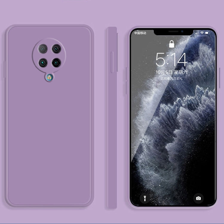 For Xiaomi Redmi K30 Ultra Solid Color Imitation Liquid Silicone Straight Edge Dropproof Full Coverage Protective Case