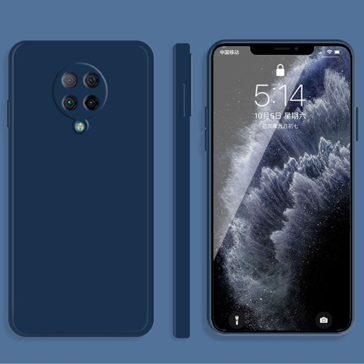 For Xiaomi Redmi K30 Ultra Solid Color Imitation Liquid Silicone Straight Edge Dropproof Full Coverage Protective Case