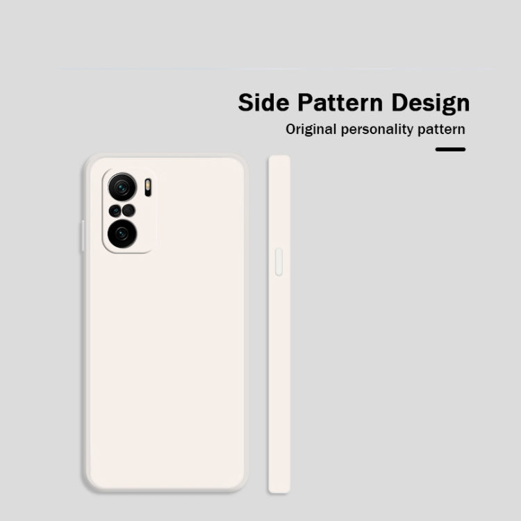 For Xiaomi Redmi K40 Solid Color Imitation Liquid Silicone Straight Edge Dropproof Full Coverage Protective Case